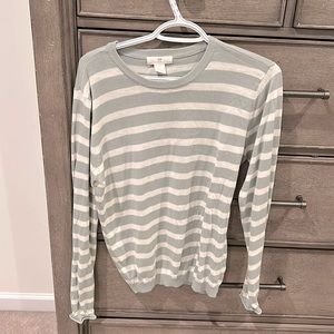 Sweater seafoam green and white stripes